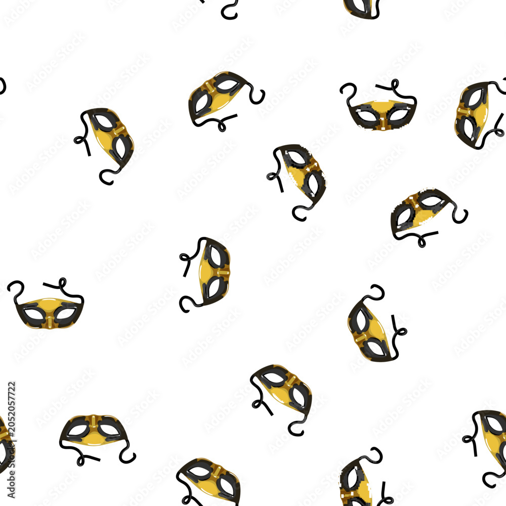Obraz premium pattern festive carnival mask cartoon. festive carnival mask sign vector