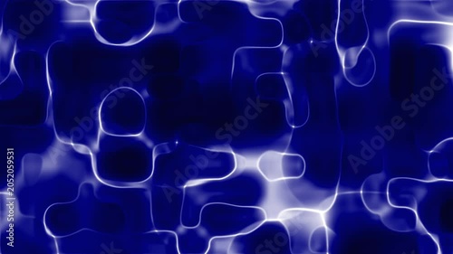 Abstract digital pattern full of blue light liquid shapes with a glowing energy in bright and dark textures. Suitable for modern designs and tech backgrounds.