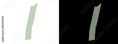 Vászonkép Thin light green translucent diagonal sliver strip on white and black
