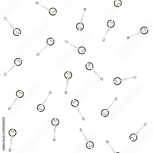 Εκτύπωση καμβά pattern clawhammer banjo cartoon