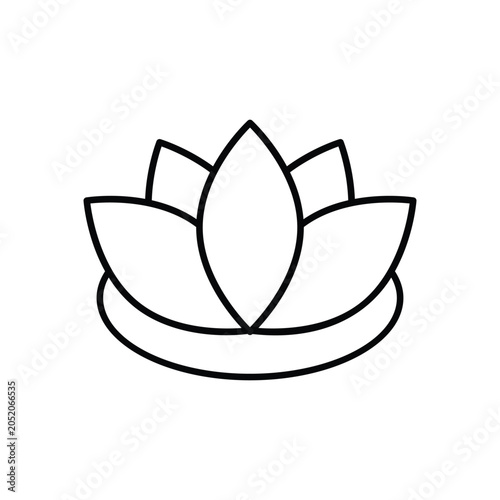Lotus flower wellness symbol