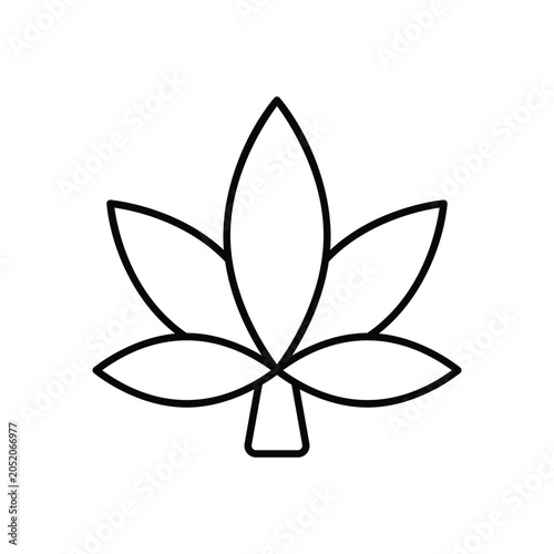 Cannabis leaf wellness icon