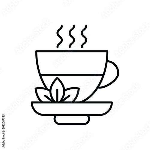 Herbal tea cup illustration