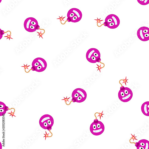 Foto pattern detonation bomb character cartoon