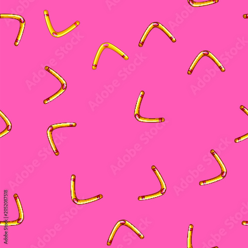 Bild auf Leinwand seamless pattern consequence boomerang cartoon