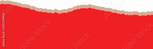 Red torn paper banner with ripped edges background