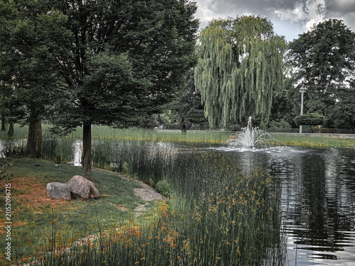 A city park in Zdunska Wola, Poland.