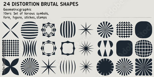 фотографія Geometric Brutal Shapes A Collection Of Vector Icons And Patterns