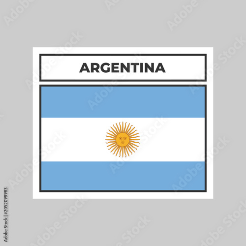 National Flag of Argentina Illustration Design