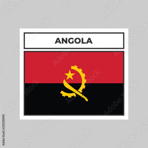 National Flag of Angola Illustration Design