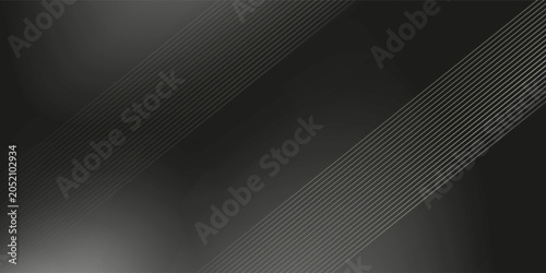 Bilde på lerret Abstract Black oblique straight line background, minimalist elegant graphic transprancy geometric