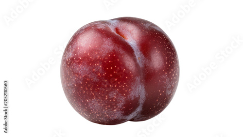 Bild auf Leinwand Ripe red plum with white speckles and a subtle blue bloom