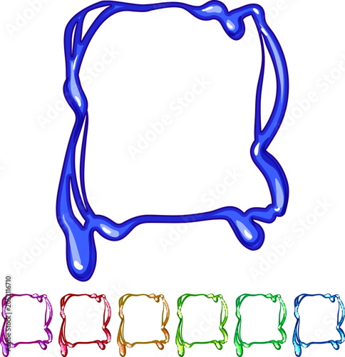 Canvas Print diy slime frame cartoon