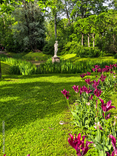Venus Italica is a marble statue on the Volerny Pond. Pavlovsk Park. Pavlovsk. Saint Petersburg. Russia