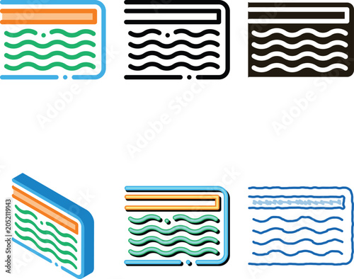Schilderij op canvas variants Mattress Memory Foam Icon Vector