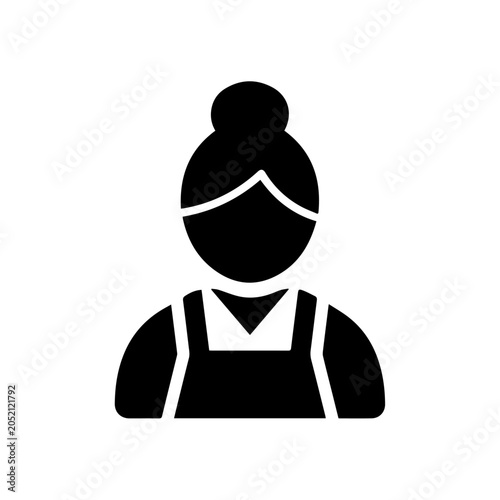 Konstfotografi A simple illustration of a woman wearing an apron and a bun