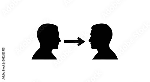 Obraz na plátně Two people communicating with each other.