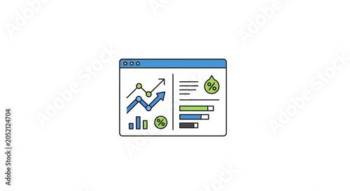 A Digital Illustration Of A Computer Screen With A Dashboard On It The