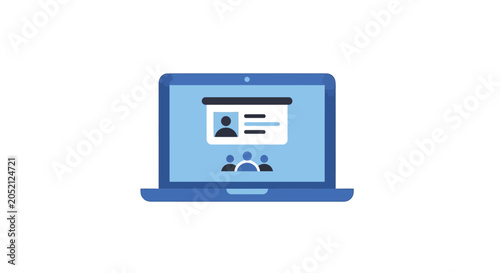 A Digital Illustration Of A Laptop With A Blue Screen On The Screen There