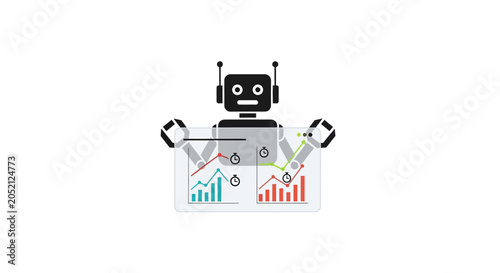 A Digital Illustration Of A Robot With A White Background The Robot Has A