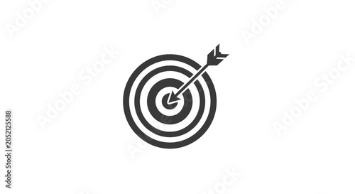 Obraz na plátne Target with Arrow Hitting the Center.