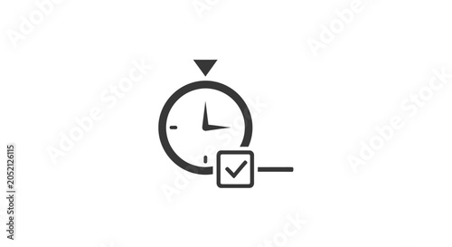 Фотография Stopwatch with checkmark icon timer.