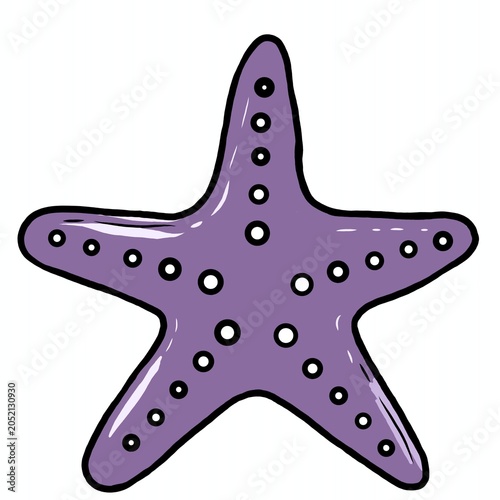 Purple Starfish Illustration