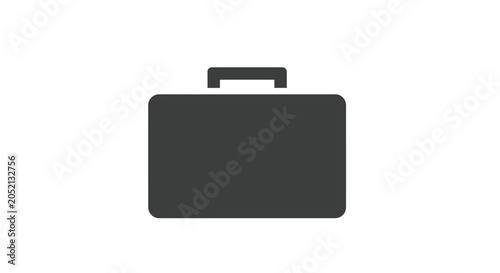 Fotografie Black briefcase with handle up.