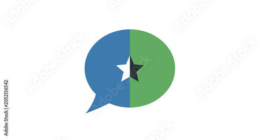 Obraz na plátně Somali Flag Speech Bubble Icon.