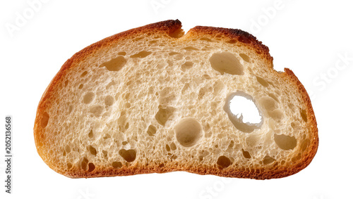 Φωτογραφία Slice of artisan sourdough bread with golden crust and airy crumb