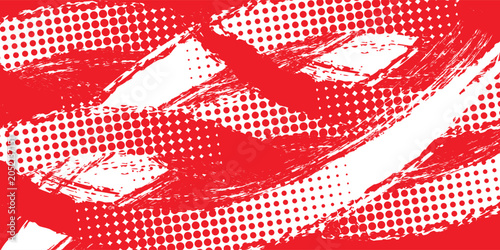 red and white brush wrap car sticker pattern abstract banner sporty lines red and white color combination grunge brush modern pattern racing motorsport vector design.
