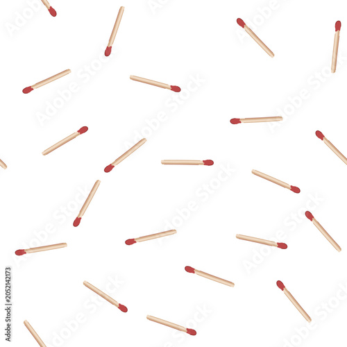 Obraz na plátně pattern stick burning match cartoon
