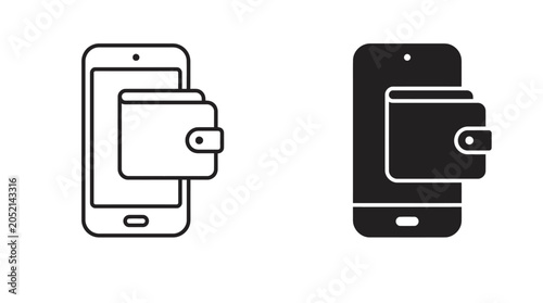 Fotografie Smartphones with emerging wallets