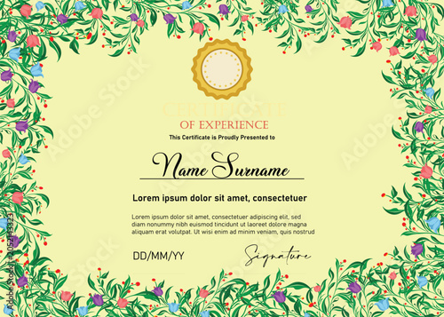 KIDS SERTIFICATE TEMPLATE VECTOR DESIGN