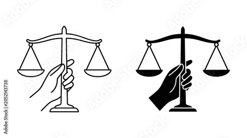 Foto Illustrations of Justice Scales