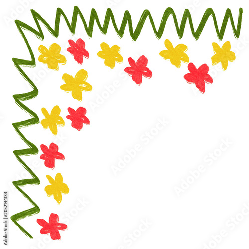 Tableau sur toile Abstract Scribble Doodle Corner Decoration