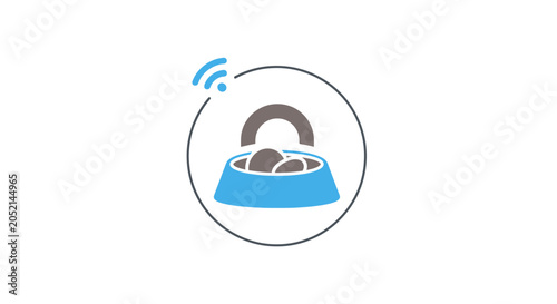 Fotografi Smart Pet Food Bowl Icon.