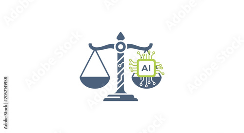 Canvastavla A Logo Or Icon Of A Balance Scale Which Is A Symbol Of Justice And Balance