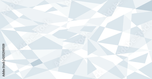 Fotografie Abstract light gray and white geometric background featuring overlapping triangl