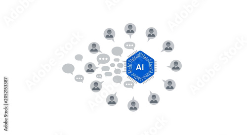 Photos A Graphic Design That Represents The Concept Of Ai In The Form Of A Cloud