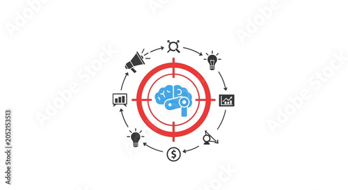 A Circular Graphic With A Red Circle In The Center Inside The Circle There