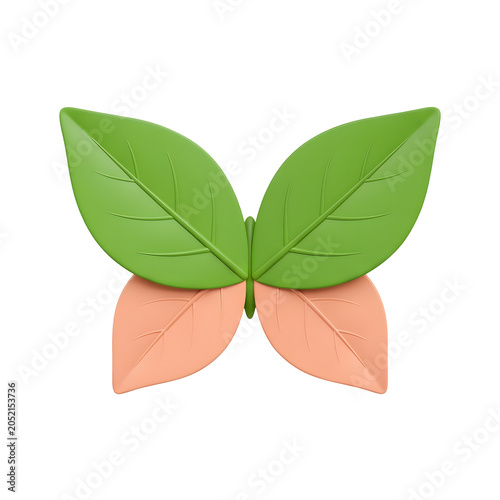 Butterfly made of leaves