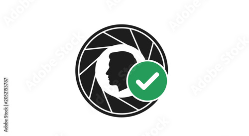 A Circular Logo With A Black And White Color Scheme In The Center Of The