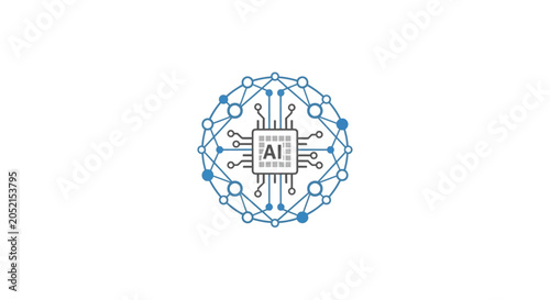 A Circular Logo With A Blue And White Color Scheme In The Center Of The Azure