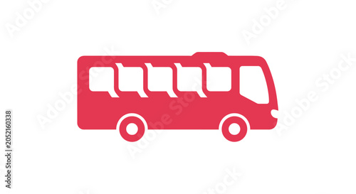 Foto Red Bus Vehicle Transportation Symbol.