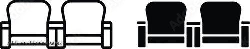 Konstfotografi Seats Icons Featuring Vector Design and Illustration for Transportation, Venue,