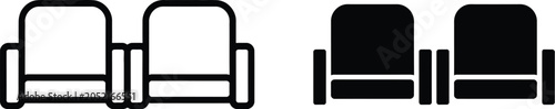 Foto Seats Icons Featuring Vector Design and Illustration for Transportation, Venue,
