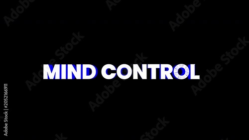 Mind Control Realistic 3D Interface Text Alpha Channel 4K Video
