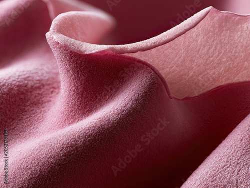 Textured Pink Surface with Folds and Curves
