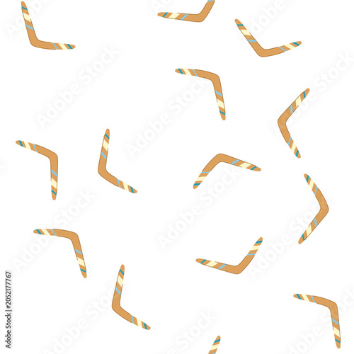 Obraz na plátně pattern australian boomerang cartoon